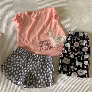 ‼️3/25‼️ Carter’s llama pajama set NWOT